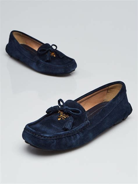 bluen sude prada moccasins|Prada Livermore.